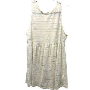 Pins and needles Small white eyelet tank top coquette girl  $34